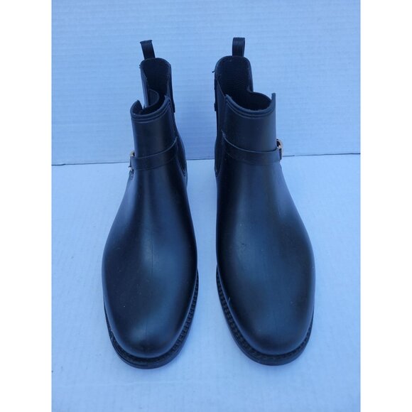 Henry Ferrera Chelsea Rain ANKLE Boots BOOTIES BLACK RUBBER WOMEN'S WOMAN'S 9 40 - Picture 4 of 16